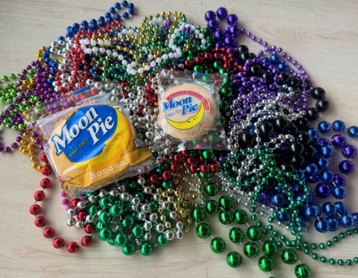 beads at LuLu's Mardi Gras Party and Boat Parade