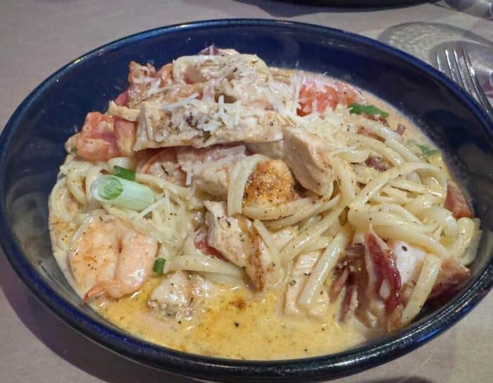 cajun pasta at Ginny Lane Bar and Grill Orange Beach AL