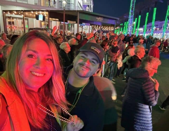 crowd at MoonPies on Main at The Wharf parade Orange Beach