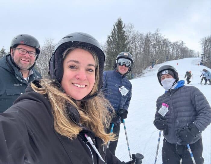 family at Winterplace Ski Resort in West Virginia