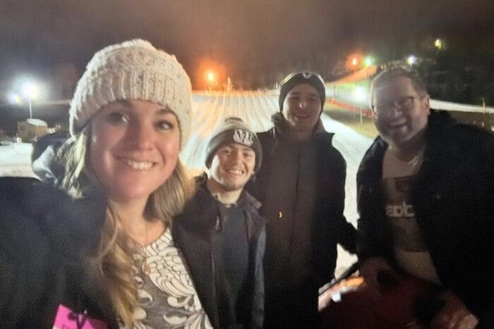 family snow tubing at Winterplace Ski Resort in WV