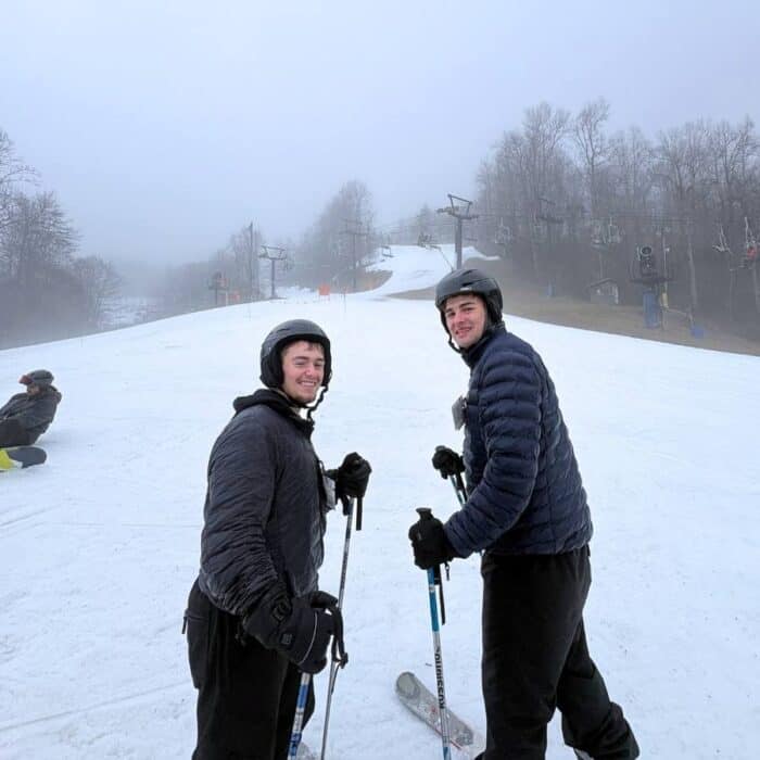 friends at Winterplace Ski Resort in West Virginia