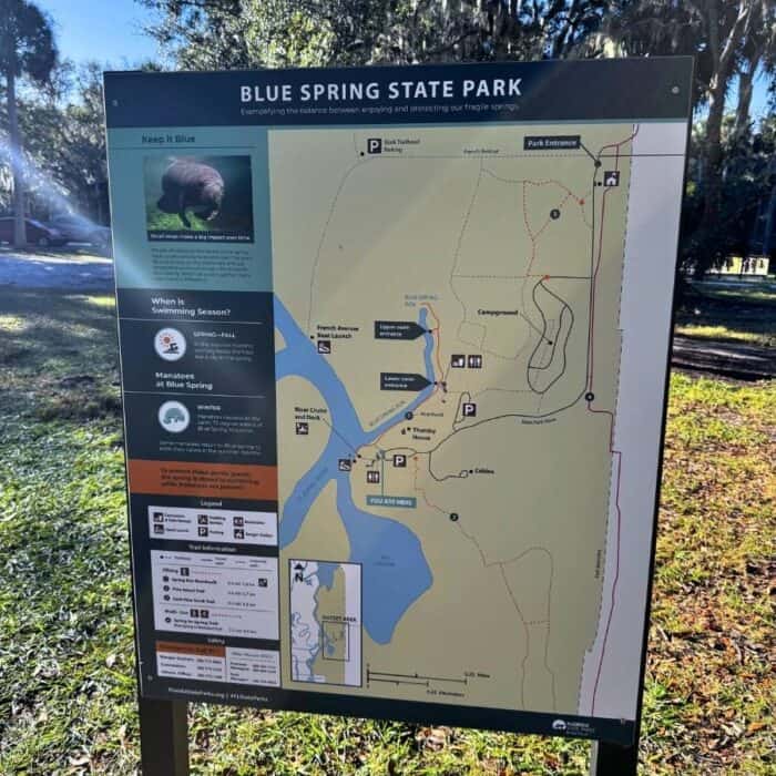 map of Blue Spring State Park