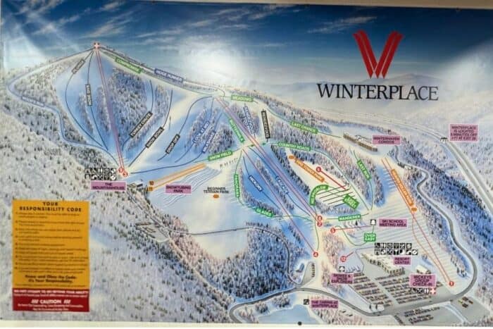 map of Winterplace Ski Resort