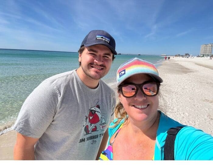 mother and son at the beach Gulf Shores AL