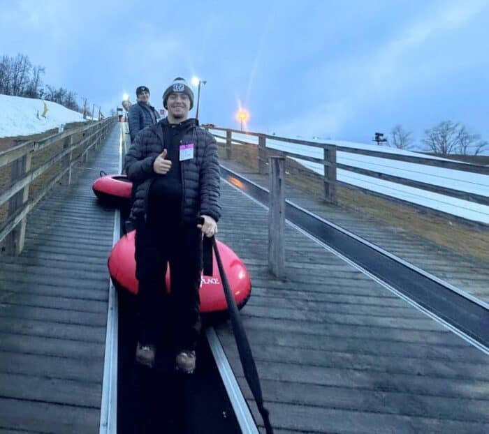 moving carpet at snow tubing park Winterplace Ski Resort