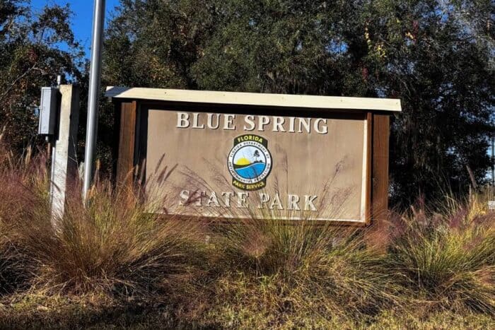 sign at Blue Spring State Park