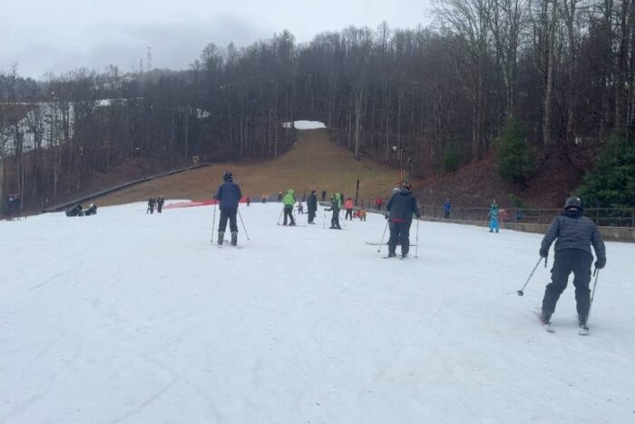 ski lesson at Winterplace Ski Resort