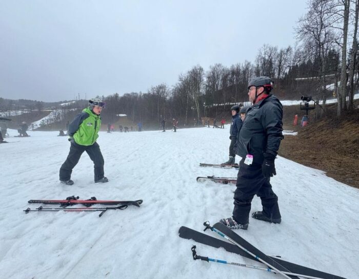 ski lesson at Winterplace Ski Resort in West Virginia