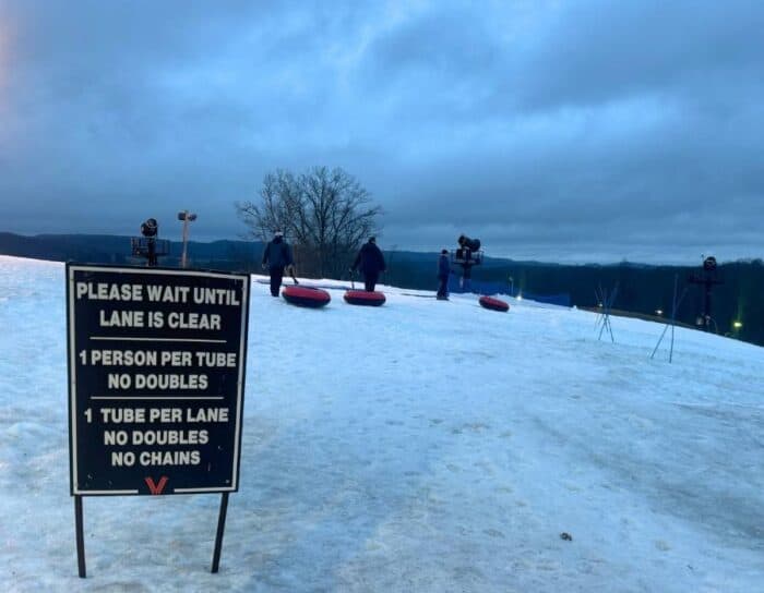 snow tubing at Winterplace Ski Resort in WV
