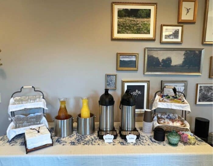 Breakfast buffet at Spencer House Inn in St. Marys GA