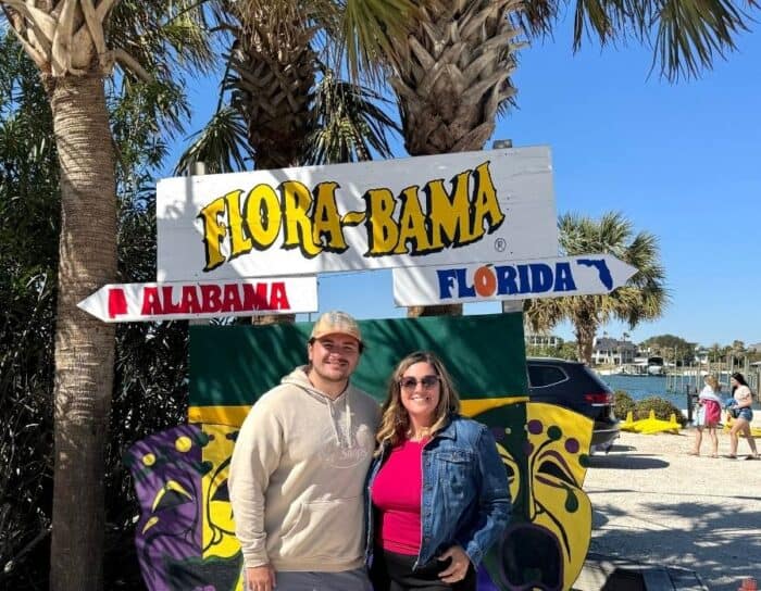 Mother and son at Flora-Bama
