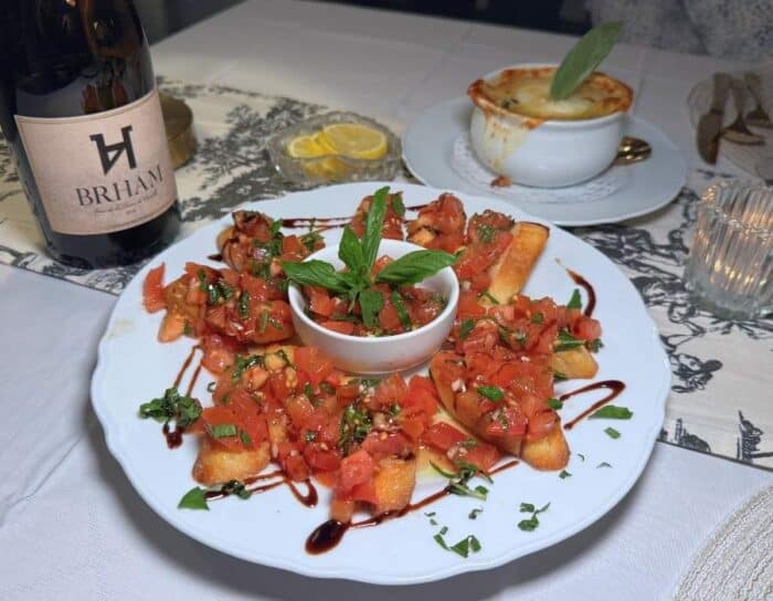 bruschetta at The Globe Spencer House Inn St. Marys, GA