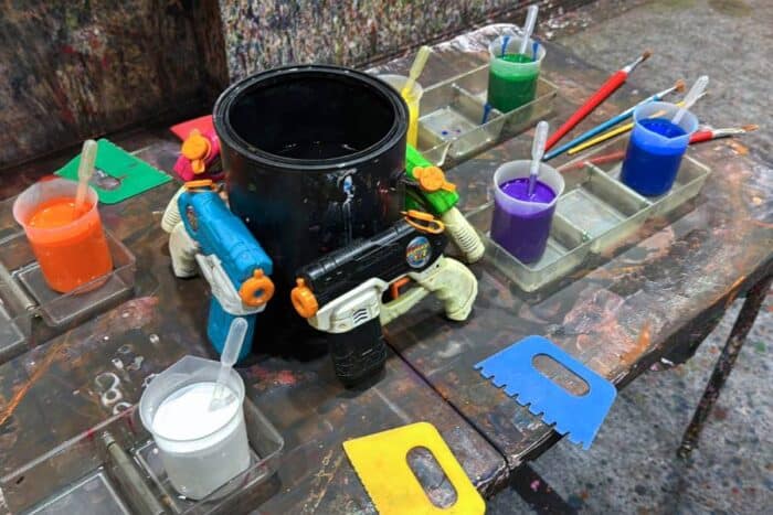 colorful paint at Paint Playground in Milford