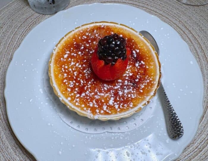 creme brulee at The Globe Spencer House Inn St. Marys, GA