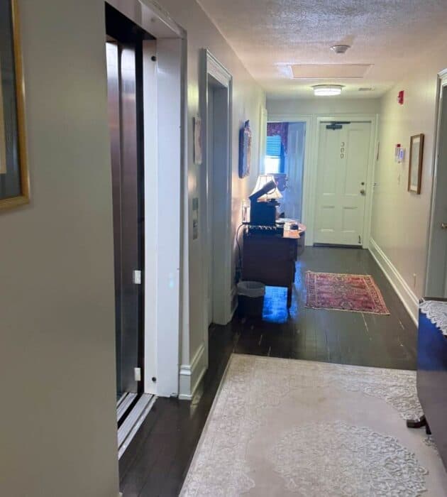 elevator at Spencer House Inn in St. Marys GA