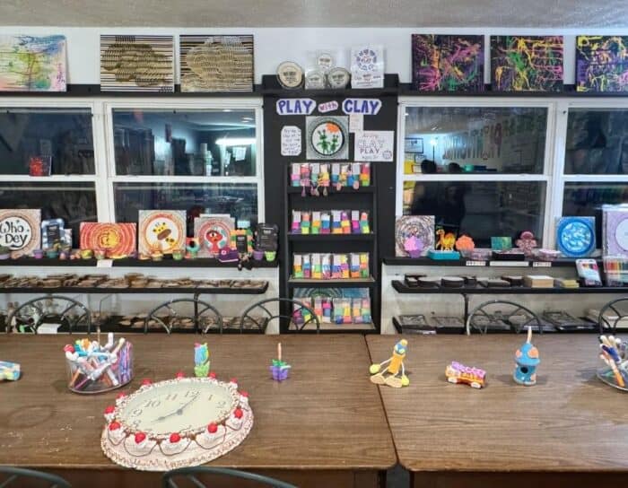paint with clay at Paint Playground in Milford OH