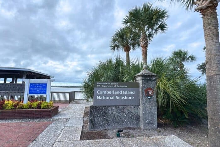 sign for Cumberland Island National Seashore