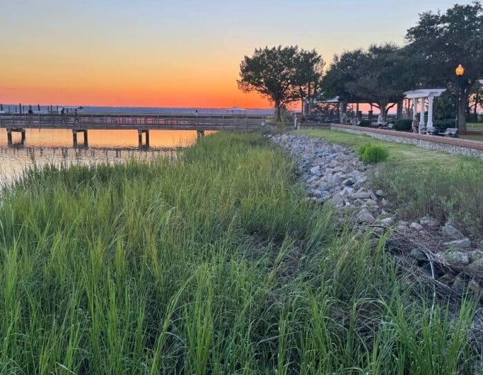 sunset at Howard Gilman Waterfront Park St. Marys GA