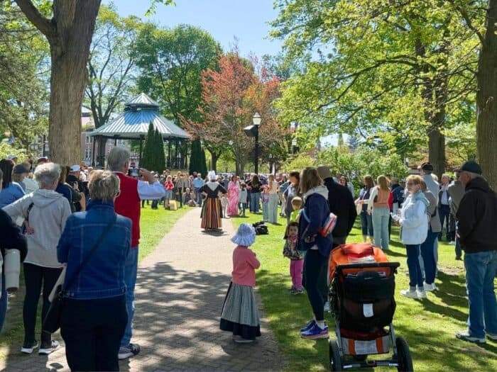 Dutch dancing demo at the Tulip Time Festival in Holland, Michigan