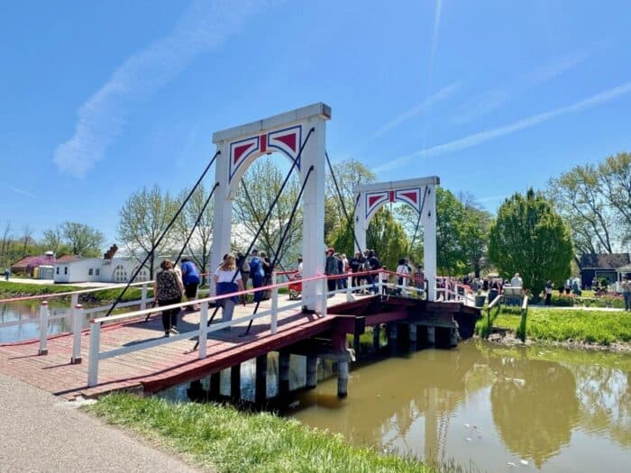 bridge at Windmill Island Gardens in Holland, Michigan