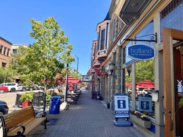 shops in downtown Holland, Michigan