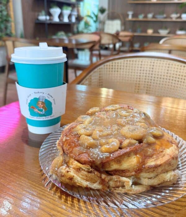 banana foster cinnamon roll Steph's Bakery and More Punta Gorda FL