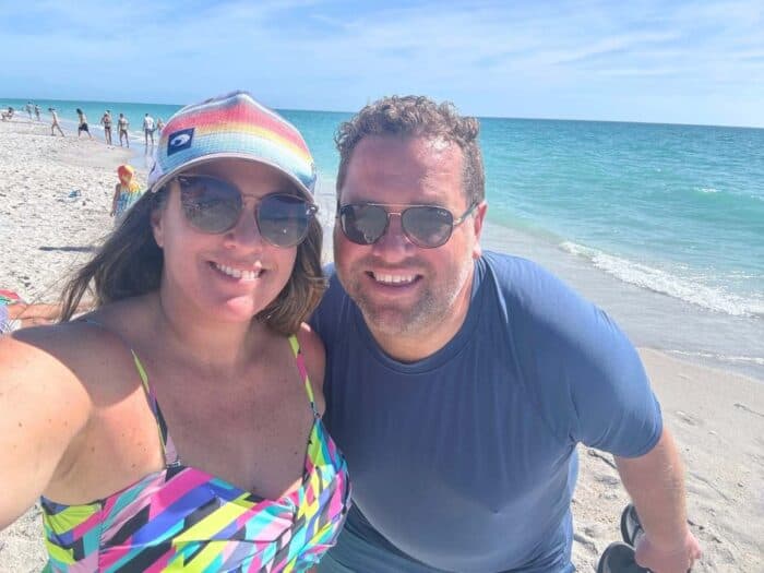 couple at Englewood Beach in Florida