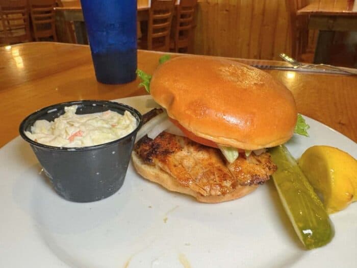 sandwich at Laishley Crab House in Punta Gorda Florida