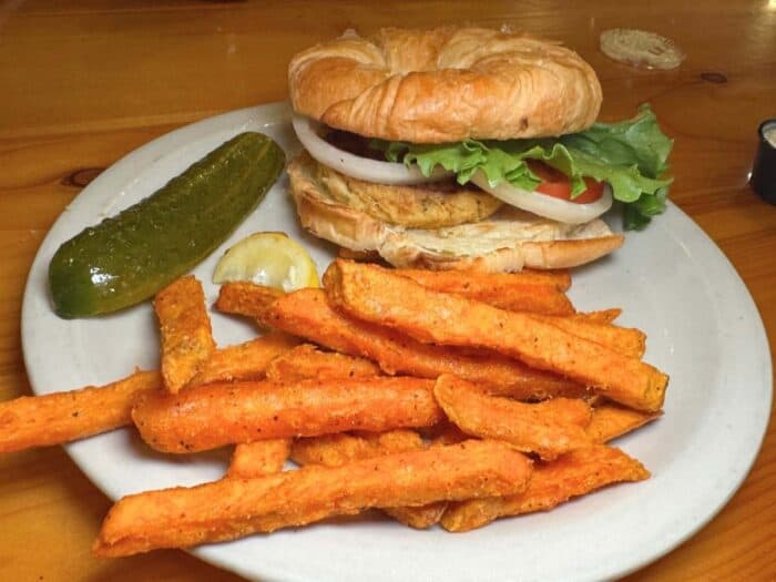 sandwich at Laishley Crab House in Punta Gorda Florida