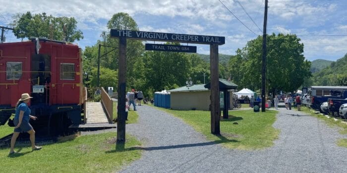 The Virginia Creeper Trail Sign Damascus VA