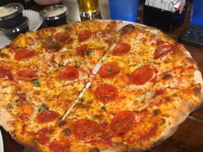 Hot honey pizza at Chinkapin Brewing in Georgetown KY