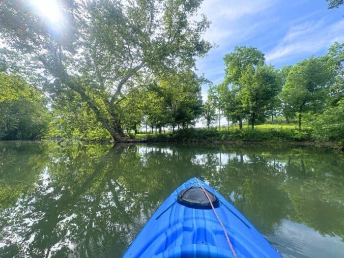 Kayaking the Midway on Elkhorn Creek Georgetown KY