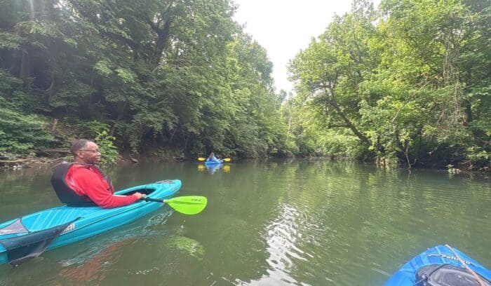 Kayaking the Midway on Elkhorn Creek Georgetown KY