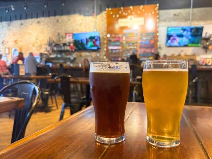 beers at Chinkapin Brewing in Georgetown KY