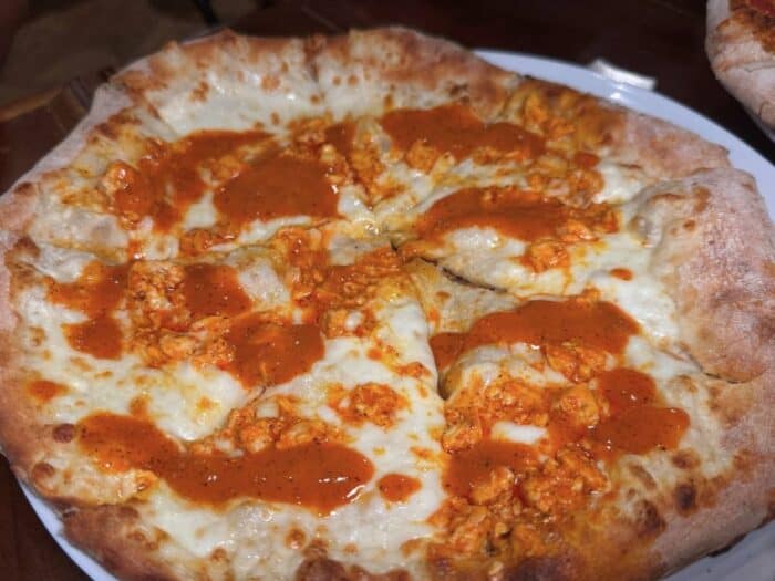 buffalo chicken pizza at Chinkapin Brewing in Georgetown KY