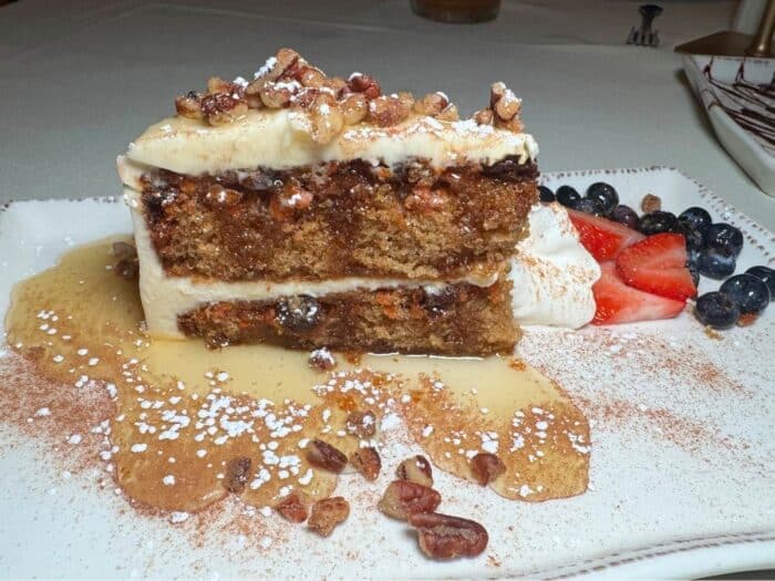 carrot cake dessert at Rodney's on Broadway Georgetown KY