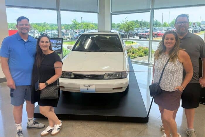 friends by Camry at Toyota Motor Manufacturing Tour Georgetown KY