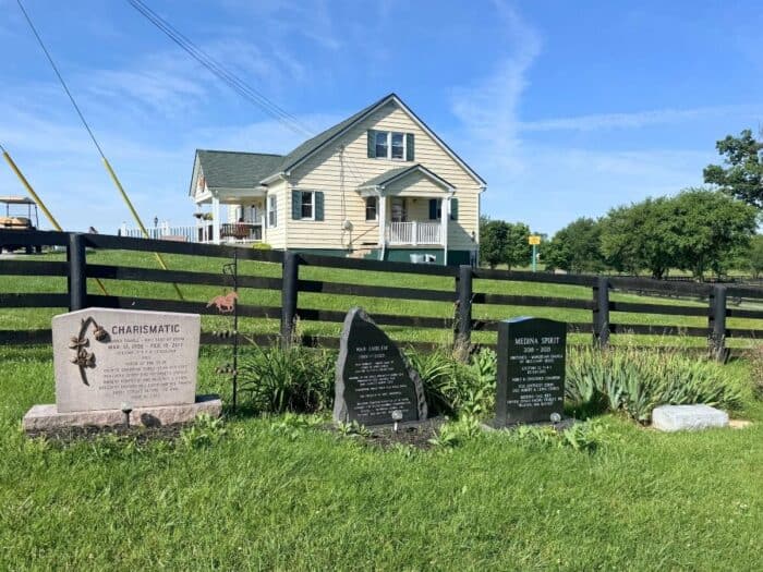 horse cemetery Old Friends Thoroughbred Retirement Farm in KY