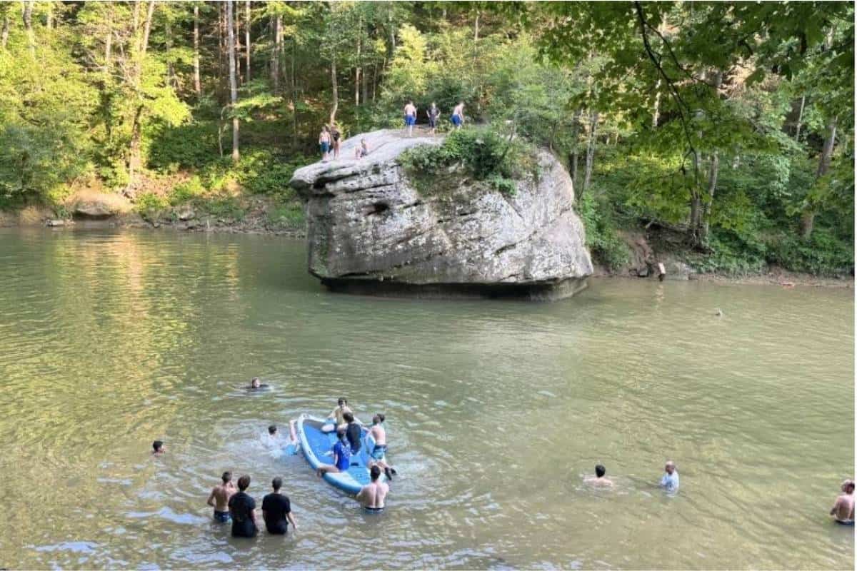 Jump Rock at Red River Gorge in Kentucky