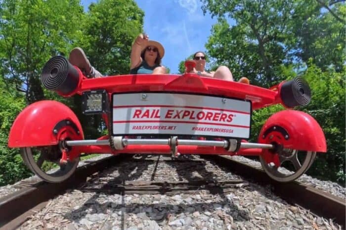 rail bike ride Rail Explorers Bluegrass Division