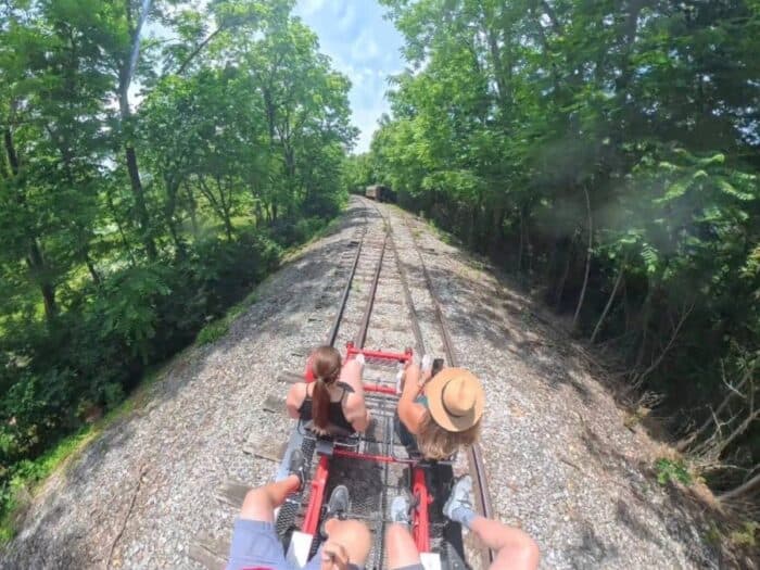 rail bike ride Rail Explorers Bluegrass Division