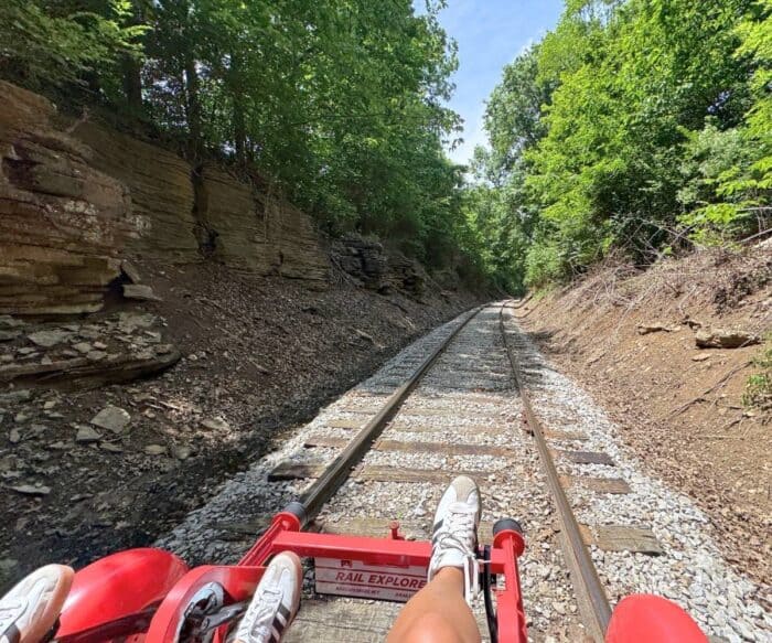 rail bike ride Rail Explorers Bluegrass Division