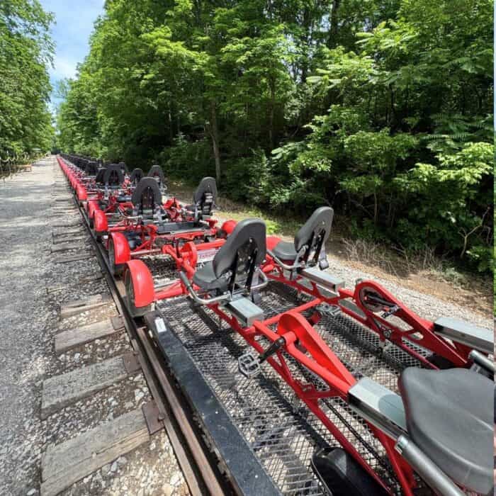 rail bikes Rail Explorers Bluegrass Division in Kentucky