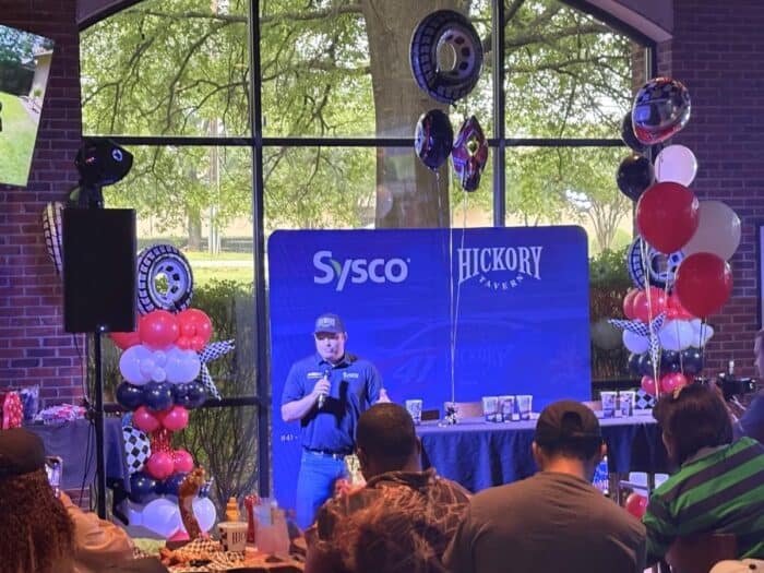 Cole Custer at Full Throttle Fan Experience event at Hickory Tavern