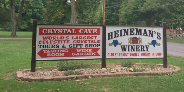 Crystal Cave sign Put in Bay Island