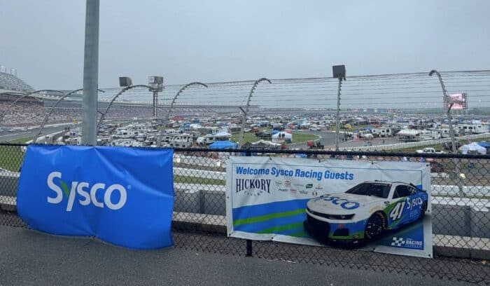 Sysco banners at Charlotte Motor Speedway