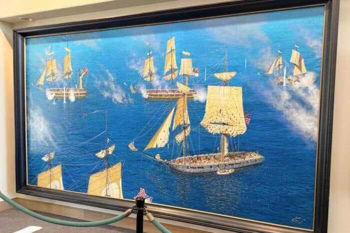 artwork at Perry's Victory Monument and Visitor Center Put-in-Island in Ohio