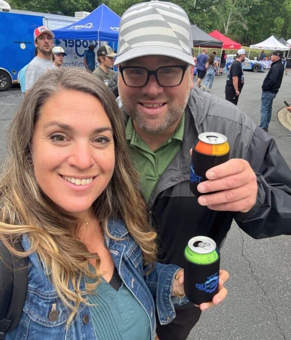 couple drinking NA beers from Athletic Brewing Company