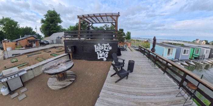 grill area at SoLSTAY in Sandusky Ohio